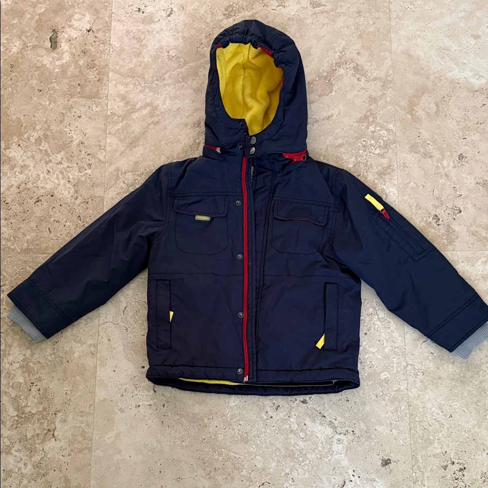 Mini Boden Navy and Yellow Kids Jacket